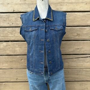 Upcycled Denim Vest Sz SM